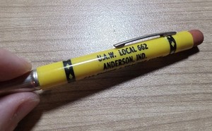 Vtg 1995 U. A. W. Local 662 Morris Titus Anderson Indiana Tractor Bullet Pencil