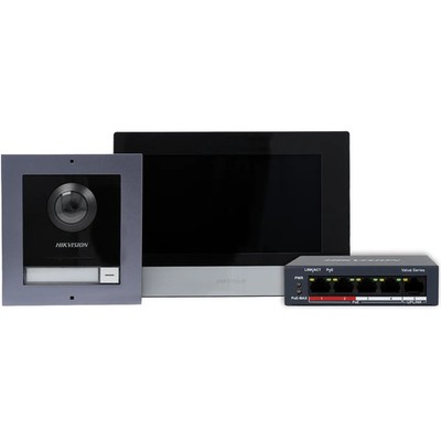 DS-KIS602 Video Intercom Bundle HIKVISION PoE IP-Video-Türsprechanlage KIT