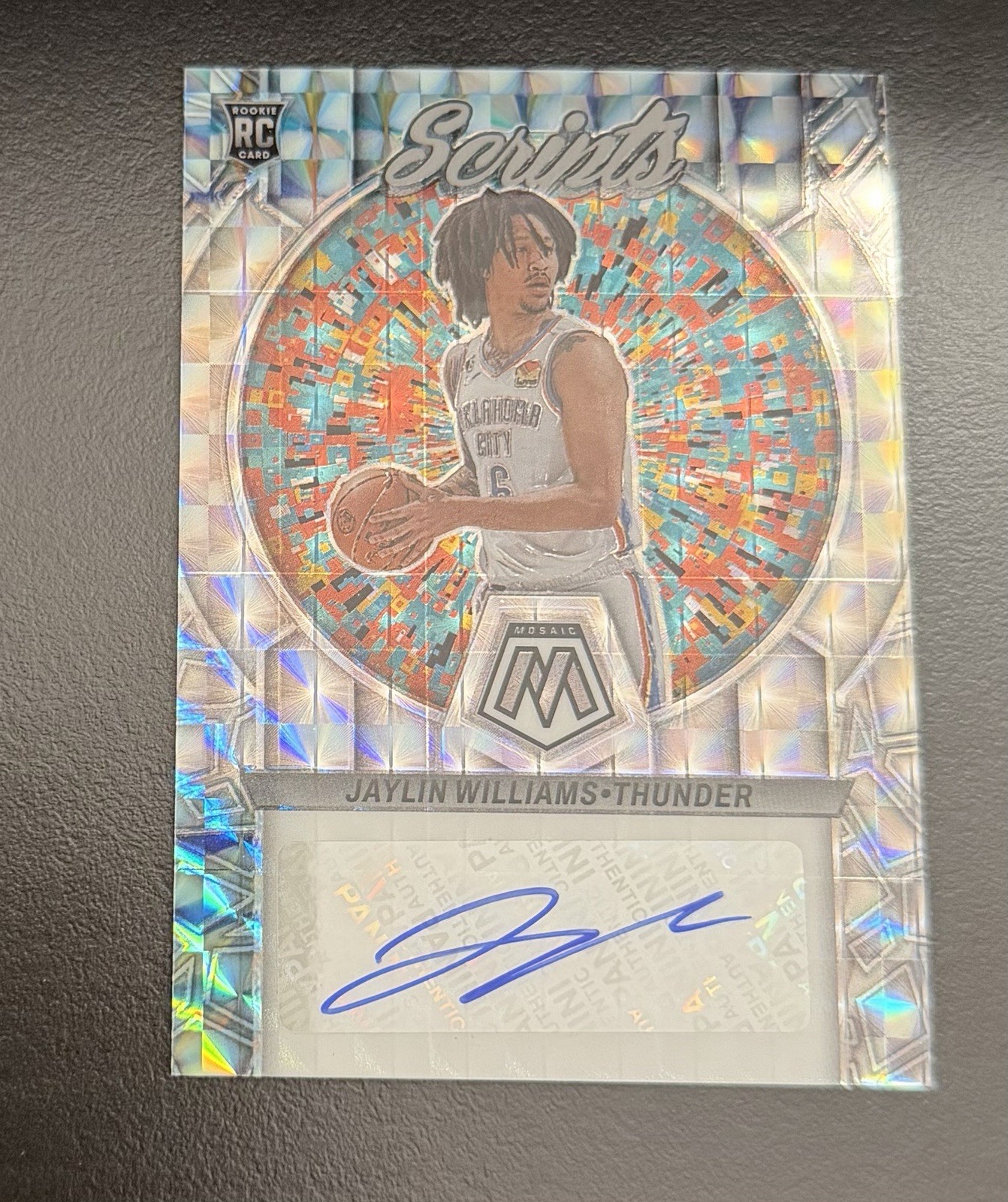 Jaylin Williams 2022-23 Panini Mosaic #RS-WIL Rookie Scripts Autograph