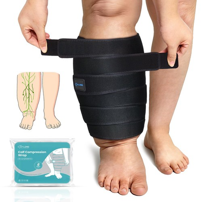 #ad ® Swelling Edema Calf Compression Wrap Adjustable Sleeve For Lower Leg Lymphe... $61.93
