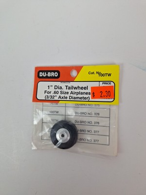 Dubro 100TW Tail Wheel 1'' Dia. For .60 Size Airplanes (3/32'' Axle Dia.) NOS