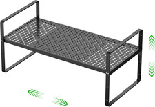 Expandable Cabinet Organizer Shelf - Adjustable Width 16.5  -27.1  , Stackable,