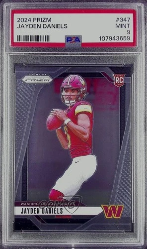 2024 Panini Prizm Rookies Jayden Daniels #347 PSA 9 MINT Rookie RC