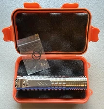 ReyLight Dawn Frag Raw Titanium Light Torch Flashlight Light Ti CNC’d Clip EDC