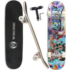 Skateboard Komplett 31x8 Zoll Ahornholz ABEC-...