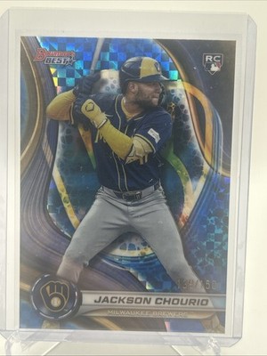 2024 Bowman's Best - Jackson Chourio #38 Blue Mojo Refractor /150 (RC)