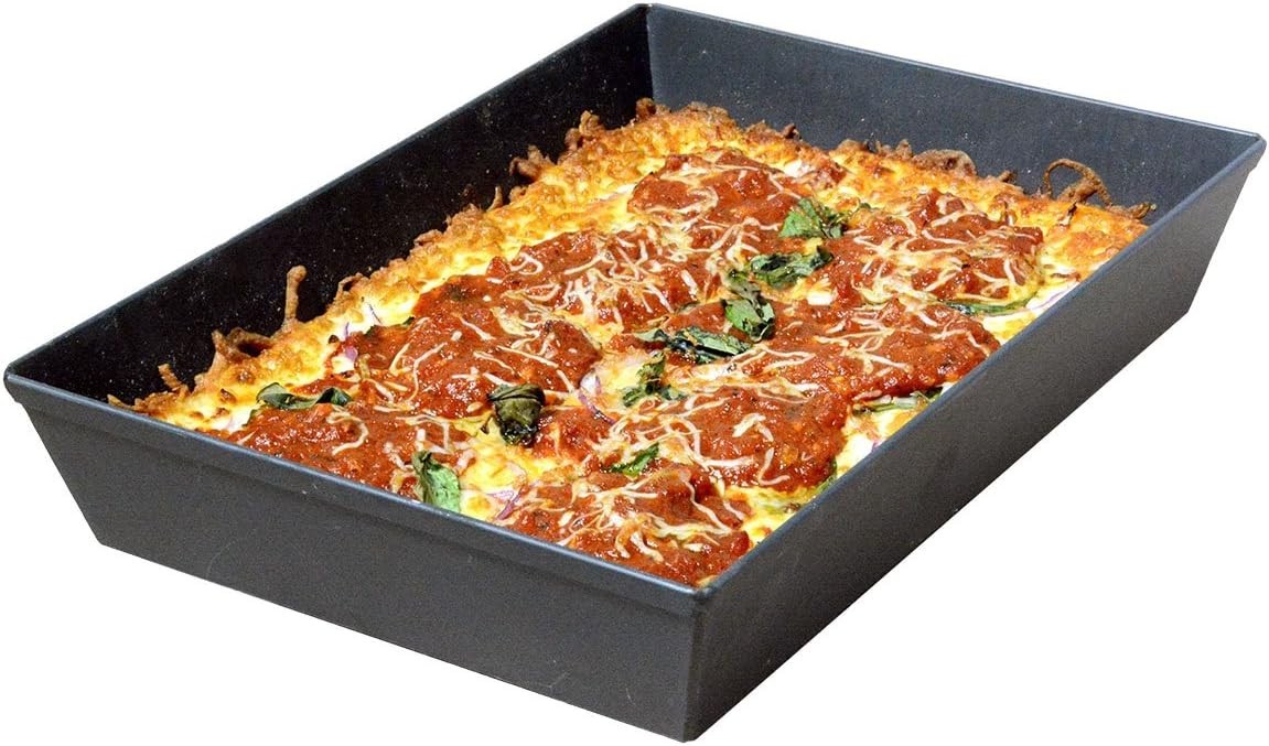 Detroit Style Pizza Pan 10x14 Inch Nonstick Steel Deep Dish Bakeware KitchenTool