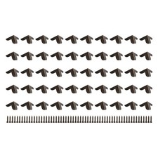 _50Pcs Corner Protectors Triangular Vintage Retro Style Sturdy Durable Wide