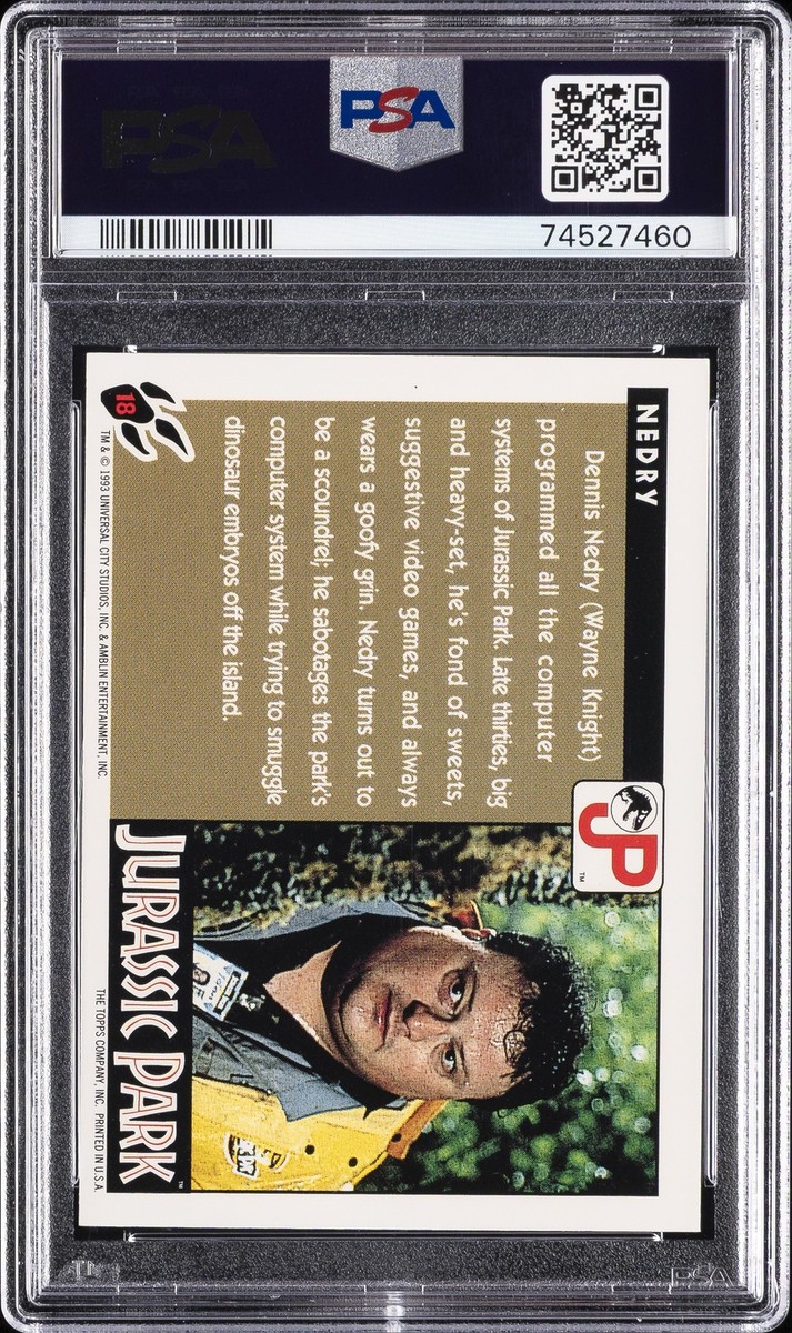 JURASSIC BOYS 自主制作CD 2枚セット 1枚欠け希少 廃盤 1993 JURASSIC PARK #18 DENNIS NEDRY PSA 10 | eBay