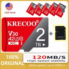 High Speed 128GB 256GB 2TB Micro SD Card Memory Card TF Card with Free Adapter