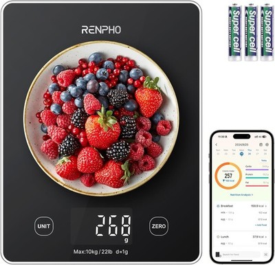  Digital Kitchen Scale, Smart Food Weight Scale with Nutritional Calculator
