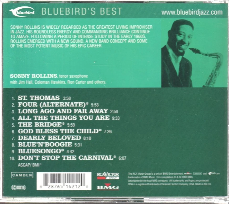 Sonny Rollins Tenor Titan CD UK Bluebird 2003 82876514212 - Bild 2 von 2