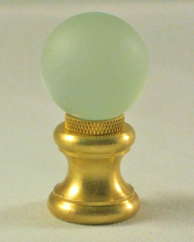 LAMP FINIAL-GLASS ORB IN 12 COLORS-SOLID BRASS BASE W/DUAL THREAD (1-Pc.) - Picture 7 of 40