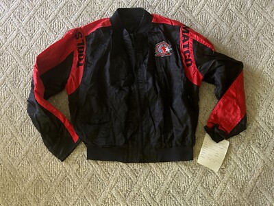 MATCO Tools Jacket Coat Large Men's Promo Tag Full Zip Jumbo Patch Red Black