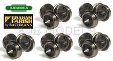 N Gauge Graham Farish 379-410 3 Hole Disc Wagon Wheels (x10 Axles) Metal Wheel