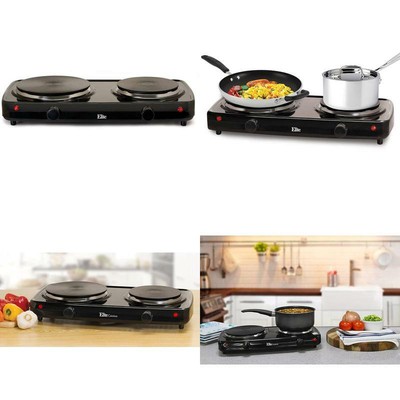 2 Plate Portable Electric Cooktop Cooking Double Burner Hot Stove