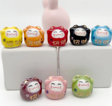 20pcs colour Ceramic Cat Loose spacer beads jewelry Making accessories crafts