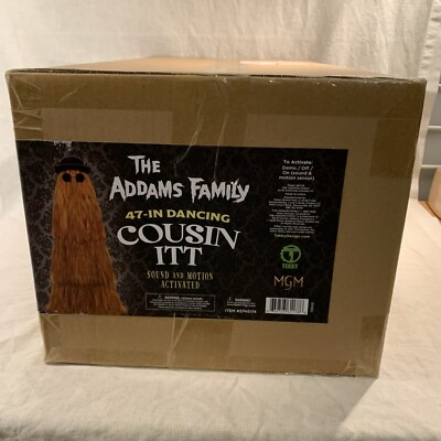 4' ADDAMS FAMILY COUSIN ITT ANIMATED HALLOWEEN PROP Cousin it Adams Family NEW