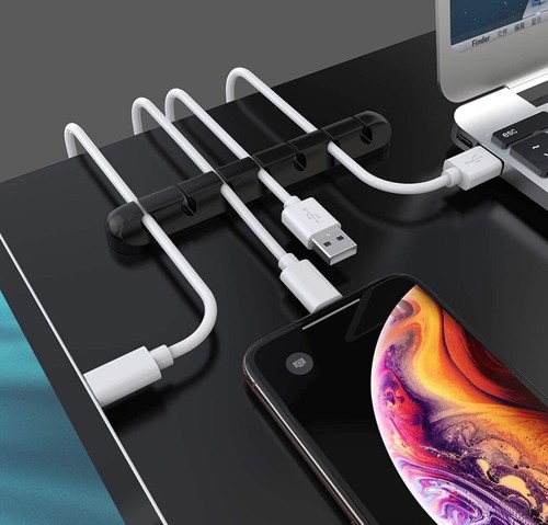 7 HOLE Cable Holder Ties Management Clips Tidy Lead Desk Charger Wire Organiser - 第 4/15 張圖片