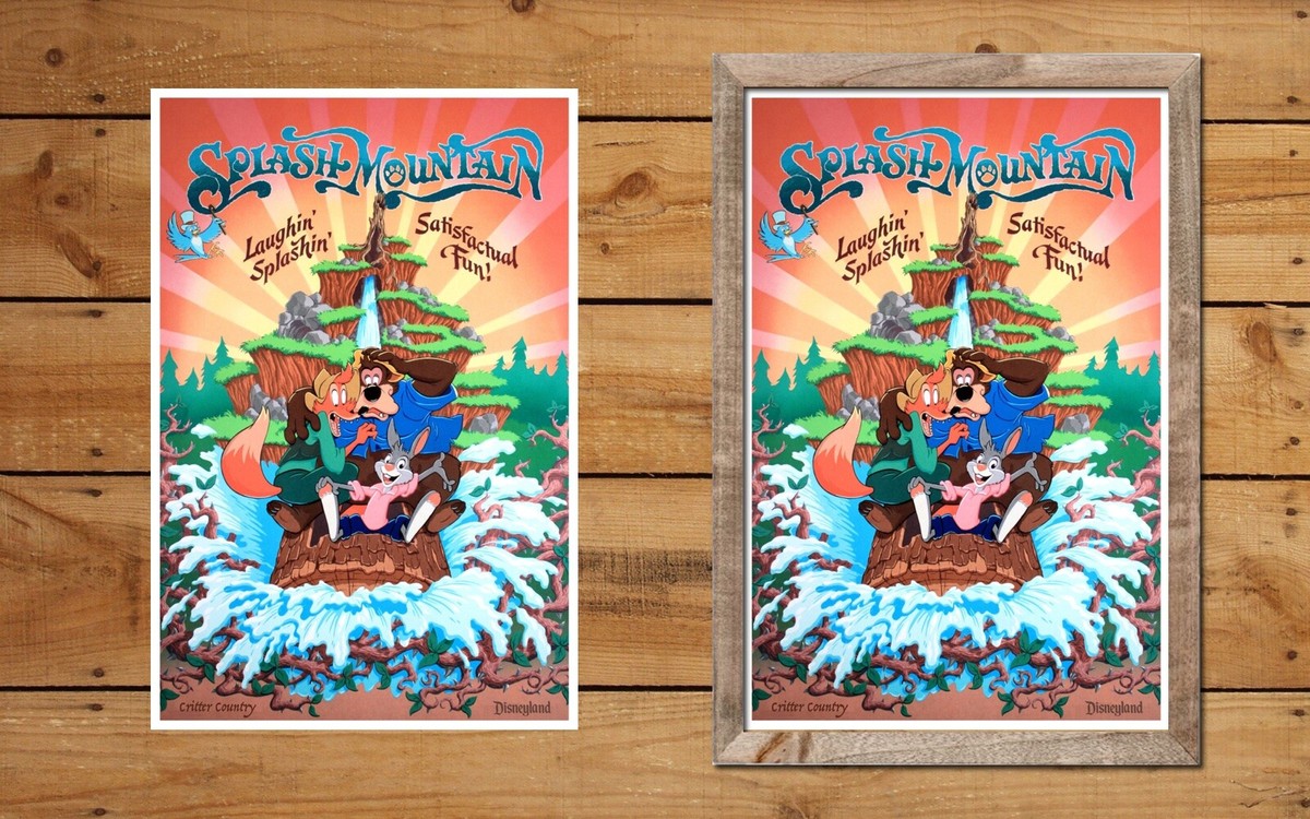 DISNEYLAND SPLASH MOUNTAIN - COLLECTOR POSTER - BUY ANY 2 GET ANY