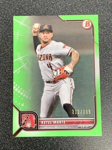 Ketel Marte 2022 Bowman Green paper parallel #48 Diamondbacks /399