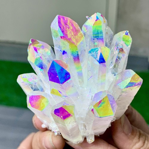 250G Titanium coated colorful feather layer Kyanite bladder specimen - Picture 11 of 18