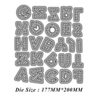 26 English Alphabet Letters Metal Cutting Dies  Scrapbooking Embossing Stencils