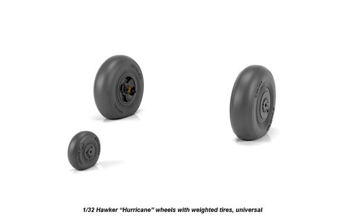 Armory Models AR AW32403 Scale 1:32 Hawker Hurricane wheels w/ weighted tires - Picture 22 of 24