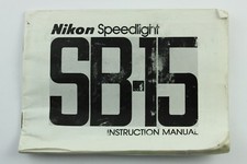 Nikon Speedlight SB-15 - Original User Instruction - Manual Booklet