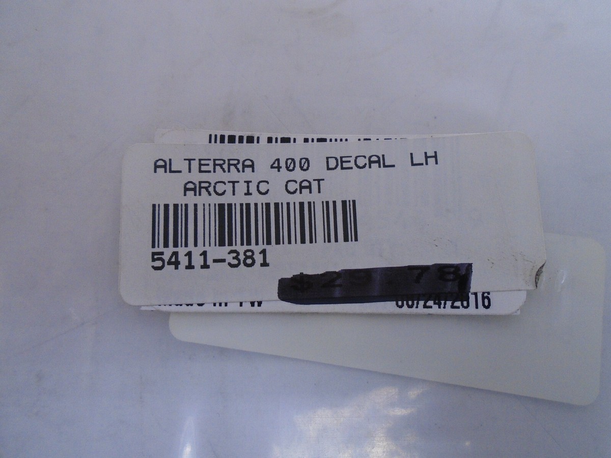ARCTIC CAT 5411-381 ATV LEFTHAND ALTERRA 400 DECAL | eBay