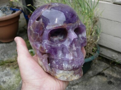kristall schädel groß amethyst geode wow!