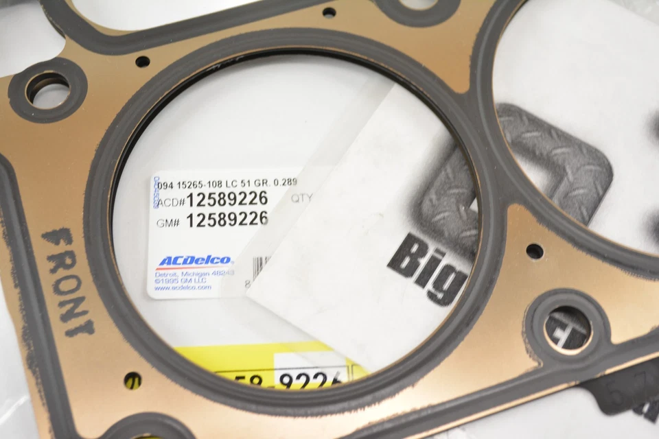 Junta de culata de motor ACDelco Original GM nueva OEM 12589226 Foto 3 de 3