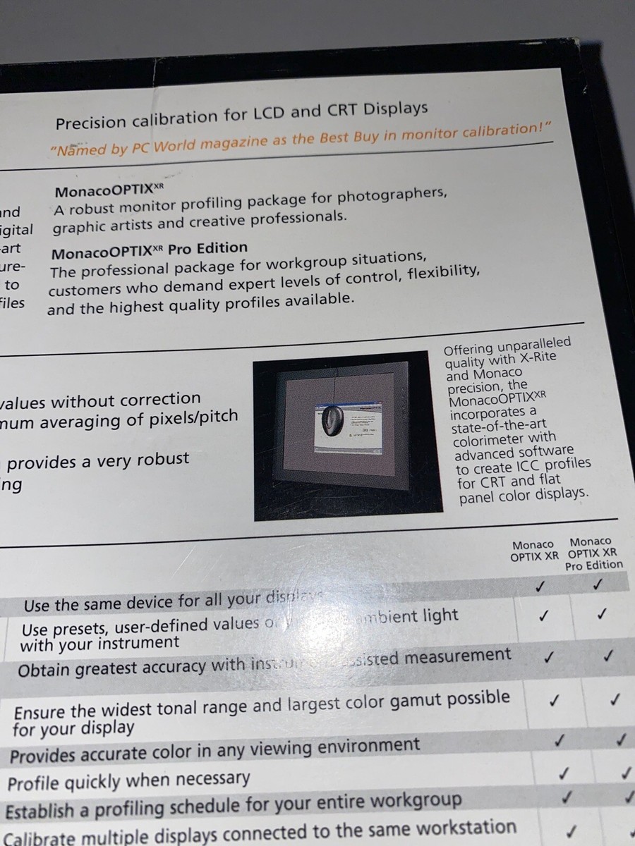 Monaco Optix XR LCD Display Printer Calibration Devise & Tools X