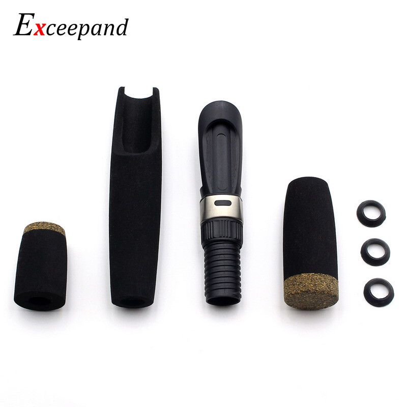 Black EVA Spinning Fishing Rod Handle Grips Split Parts for DIY Rod Building eBay