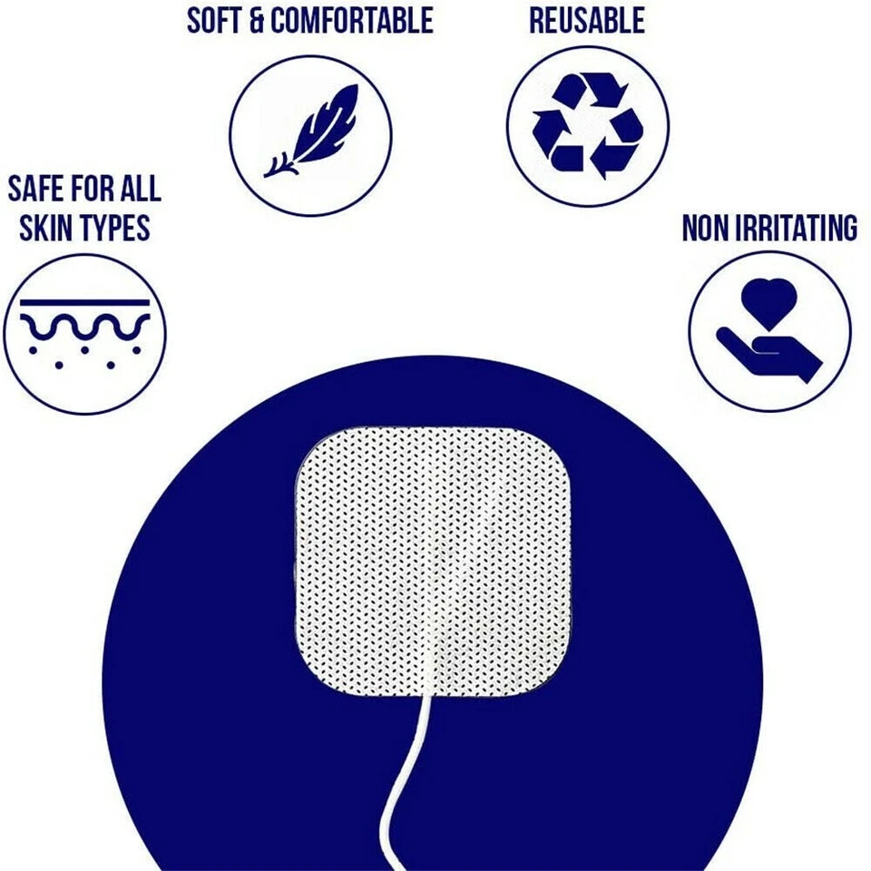 Almohadillas de electrodos TENS EMS unidad de repuesto 7000 3000 2x2 estimulador muscular a granel Foto 4 de 4