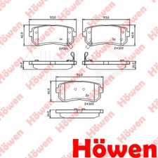 Fits Hyundai ix35 i20 i30 Kia Sportage Rio Cee'D Brake Pads Set Rear Howen