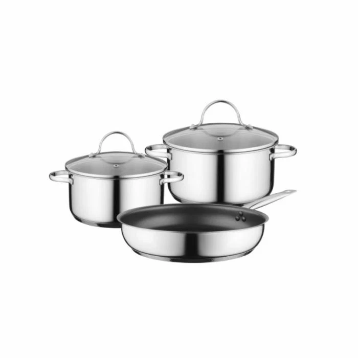 BOSCH Induction hob compatible Stainless Steel Pan Set HEZ9SE030
