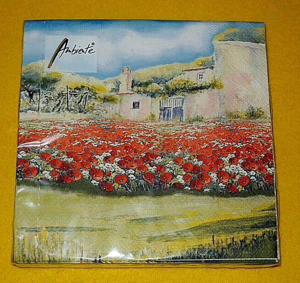 20 Servietten Klatschmohn Feld 1 Packung Motivservietten Ambiente Poppy Mohn-image