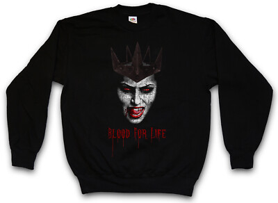 VAMPIRE BLOOD FOR LIFE PULLOVER Vampir Blut True Zõhne Biss Bite Teeth