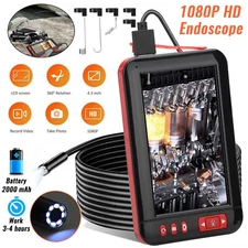 1080P HD 4.3'' LED Screen Industrial Endoscope Borescope Inspection Snake Camera
