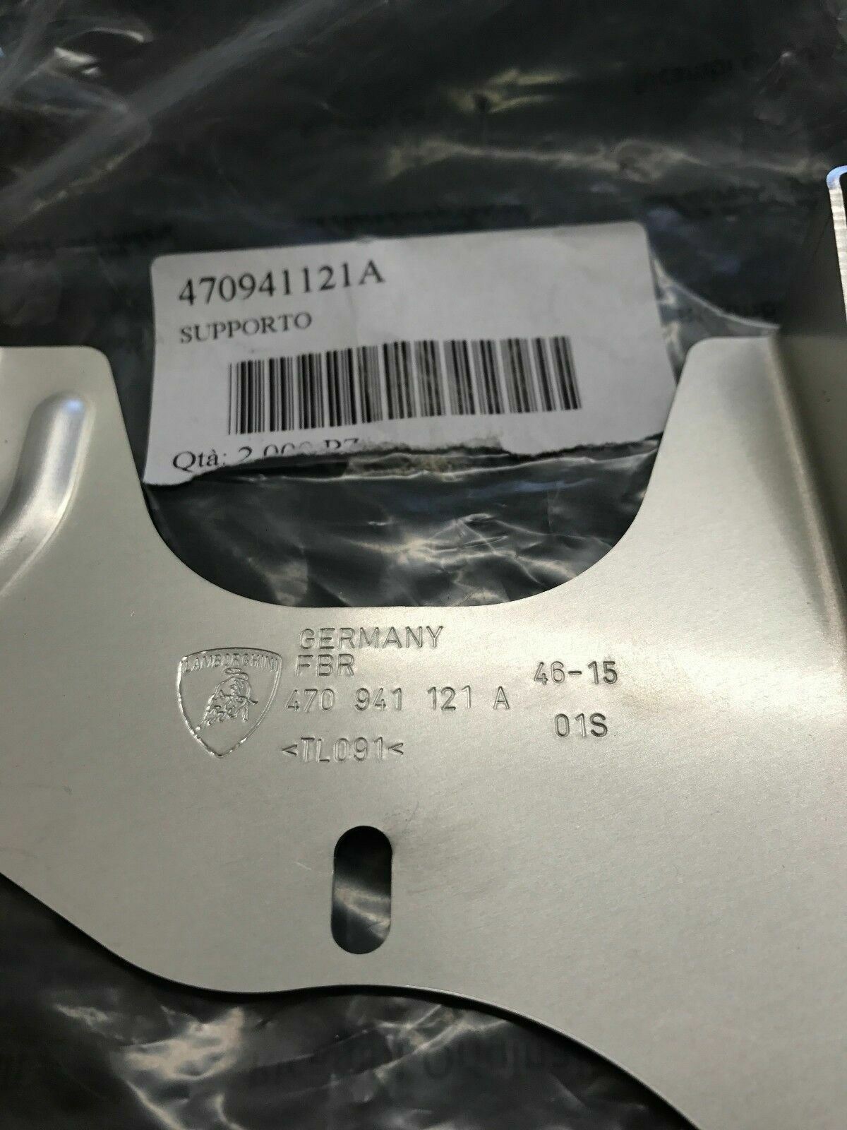 LAMBORGHINI AVENTADOR LEFT DRIVER SIDE HEADLIGHT HALTER BRACKET OEM 470941121A 