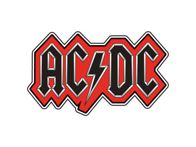 ACDC Logo #1 Sticker Waterproof Vinyl Decal Die-Cut Laptop Car