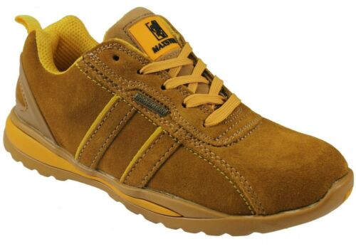 MENS SUEDE LIGHTWEIGHT LADIES SAFETY WORK STEEL TOE CAP BOOTS SAND TRAINERS SIZE - 第 1/1 張圖片