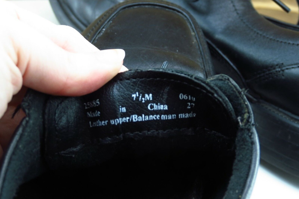 Bostonian Shoes Sz 7.5 M Square Toe Black Derby Oxfords  display picture 1