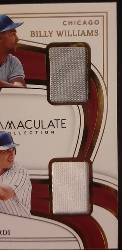 BILLY WILLIAMS 13/25 JOE GIRARDI GAME USED MATERIAL 2023 IMMACULATE DUAL LEGENDS - Picture 3 of 7