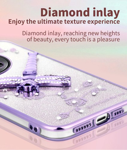 For OnePlus 13R, Fashion Bling Glitter Butterfly Stand Soft Clear Cover Case - 第 12/18 張圖片