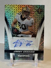 JIMMY GRAHAM 2025 Prizm Black Flashback Signatures Silver Mojo Auto Saints /25
