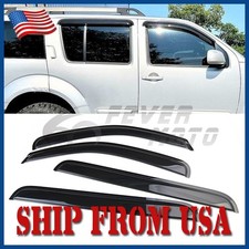 Fit 2005-2012 Nissan Pathfinder Window Visors Sun Rain Guard Deflectors Smoke