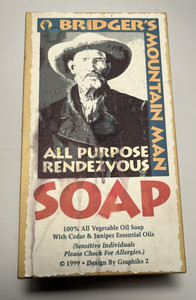 Bridger's Mountain Man All Purpose Rendezvous SOAP Vintage 1999 Novelty Soap