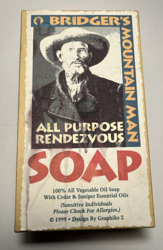 Bridger's Mountain Man All Purpose Rendezvous SOAP Vintage 1999 Novelty Soap